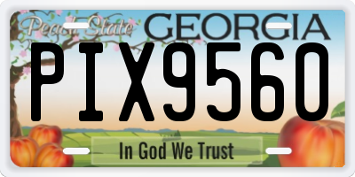 GA license plate PIX9560