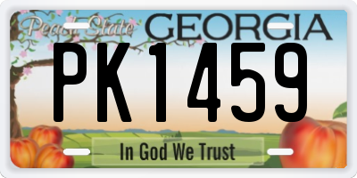 GA license plate PK1459