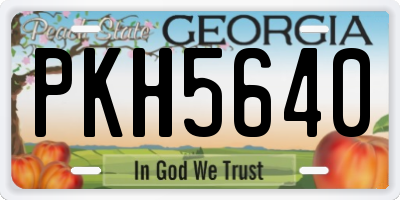 GA license plate PKH5640