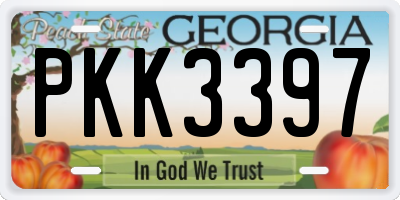 GA license plate PKK3397