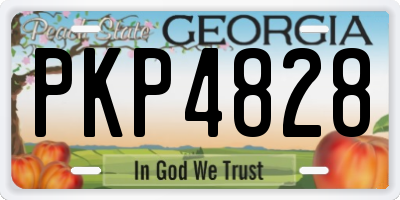 GA license plate PKP4828