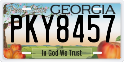 GA license plate PKY8457