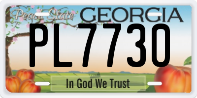 GA license plate PL7730