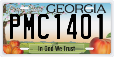 GA license plate PMC1401