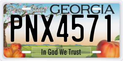 GA license plate PNX4571
