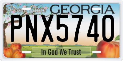 GA license plate PNX5740