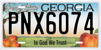 GA license plate PNX6074