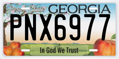 GA license plate PNX6977