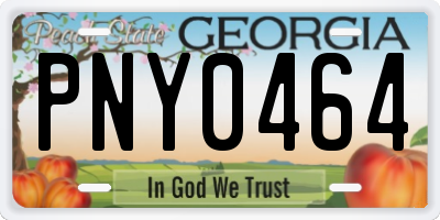 GA license plate PNY0464