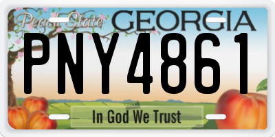 GA license plate PNY4861
