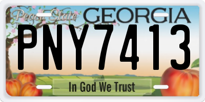 GA license plate PNY7413