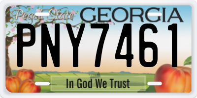 GA license plate PNY7461