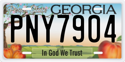 GA license plate PNY7904
