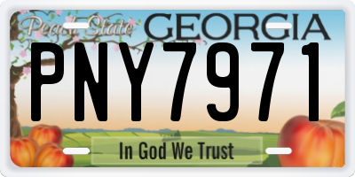 GA license plate PNY7971