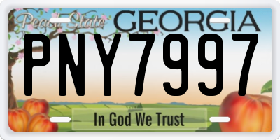GA license plate PNY7997
