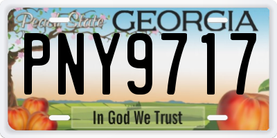 GA license plate PNY9717