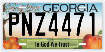 GA license plate PNZ4471
