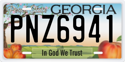 GA license plate PNZ6941