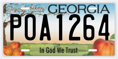 GA license plate POA1264
