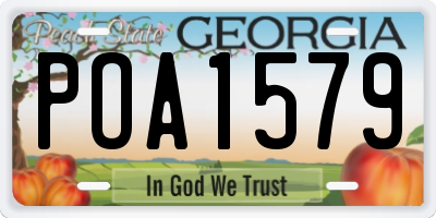 GA license plate POA1579