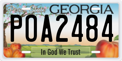 GA license plate POA2484