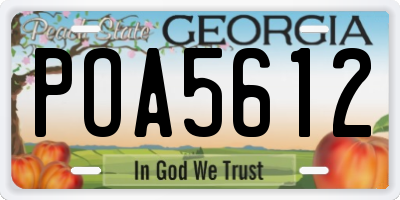 GA license plate POA5612