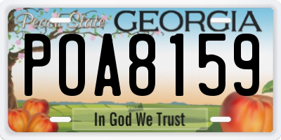 GA license plate POA8159
