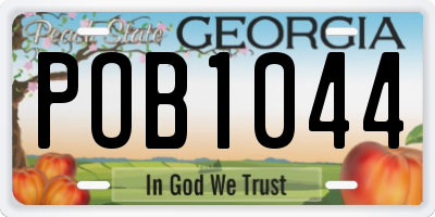 GA license plate POB1044
