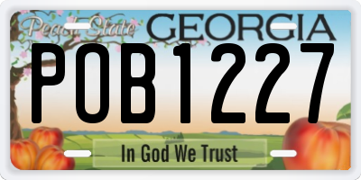 GA license plate POB1227
