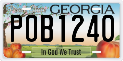 GA license plate POB1240