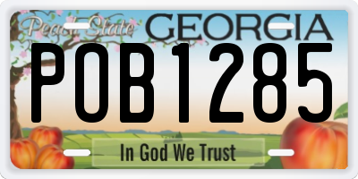 GA license plate POB1285