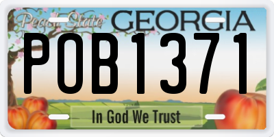 GA license plate POB1371