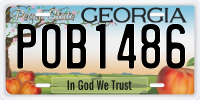 GA license plate POB1486