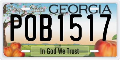 GA license plate POB1517