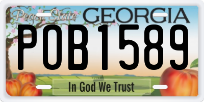 GA license plate POB1589