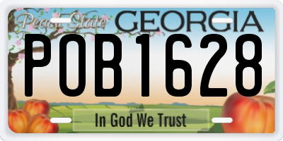 GA license plate POB1628