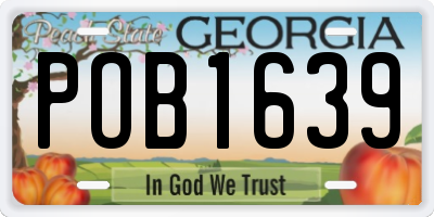 GA license plate POB1639