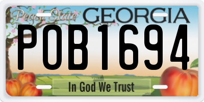 GA license plate POB1694