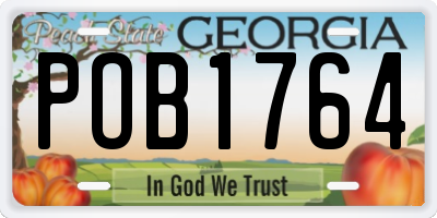 GA license plate POB1764