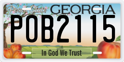 GA license plate POB2115