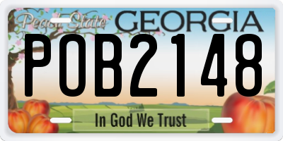 GA license plate POB2148
