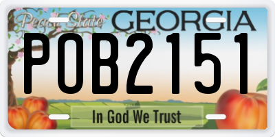 GA license plate POB2151