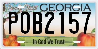 GA license plate POB2157