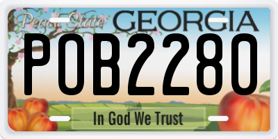 GA license plate POB2280