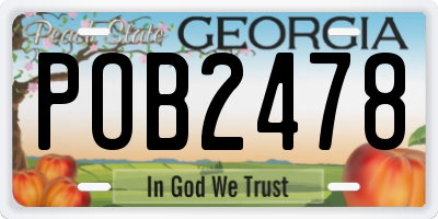 GA license plate POB2478