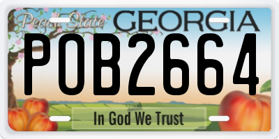 GA license plate POB2664