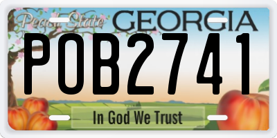 GA license plate POB2741