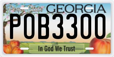 GA license plate POB3300