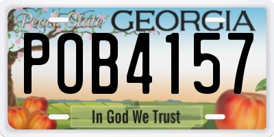 GA license plate POB4157