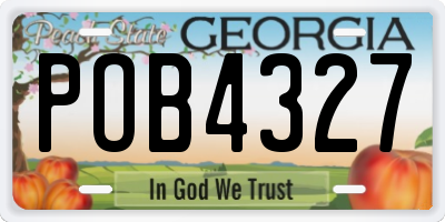 GA license plate POB4327
